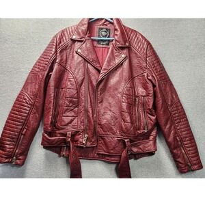 Jordan Craig Legacy Edition Moto Jacket Mens 2XL Fed Faux Leather Biker Quilted